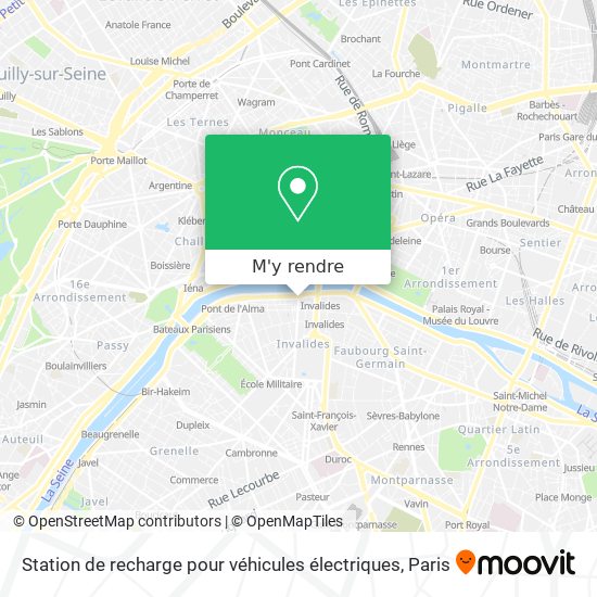 Station de recharge pour véhicules électriques plan