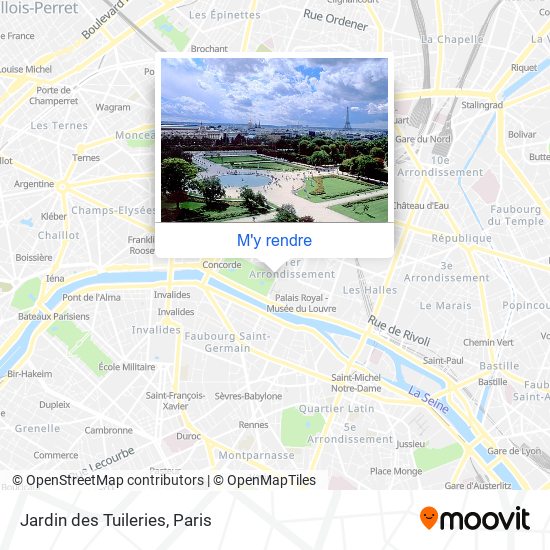 Jardin des Tuileries plan