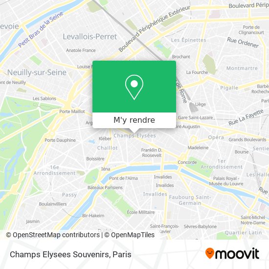 Champs Elysees Souvenirs plan