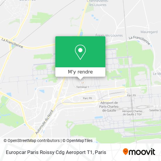 Europcar Paris Roissy Cdg Aeroport T1 plan