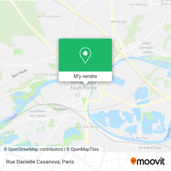 Rue Danielle Casanova plan