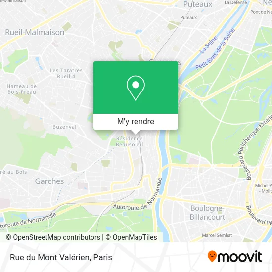 Rue du Mont Valérien plan