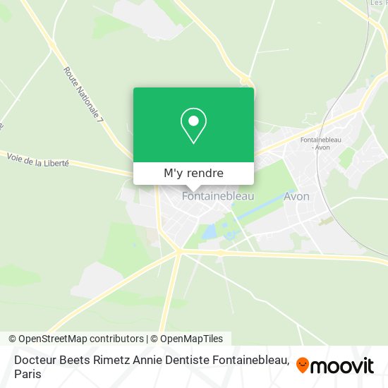 Docteur Beets Rimetz Annie Dentiste Fontainebleau plan