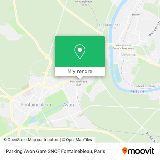 Parking Avon Gare SNCF Fontainebleau plan