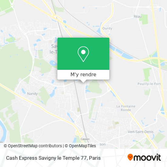 Cash Express Savigny le Temple 77 plan