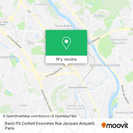 Basic-Fit Corbeil-Essonnes Rue Jacques Anquetil plan
