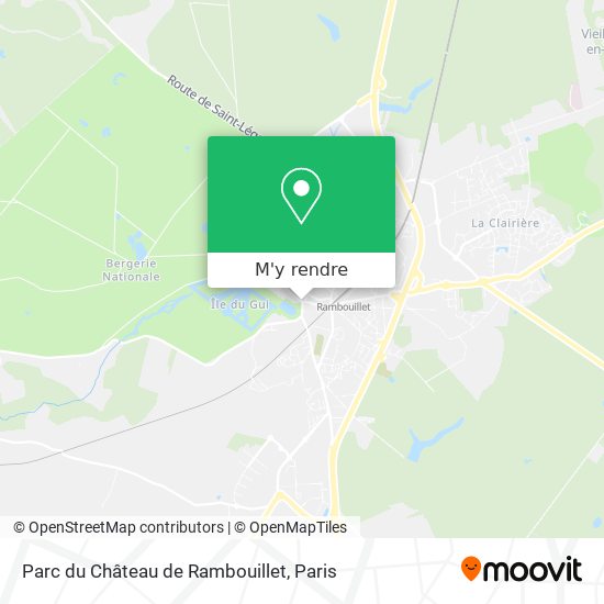 Parc du Château de Rambouillet plan