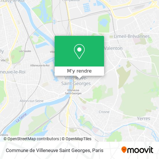 Commune de Villeneuve Saint Georges plan