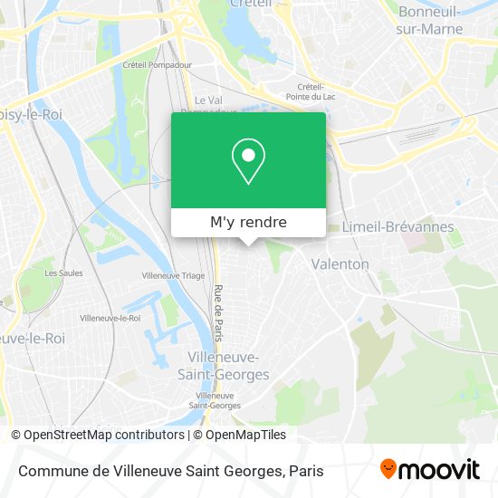 Commune de Villeneuve Saint Georges plan