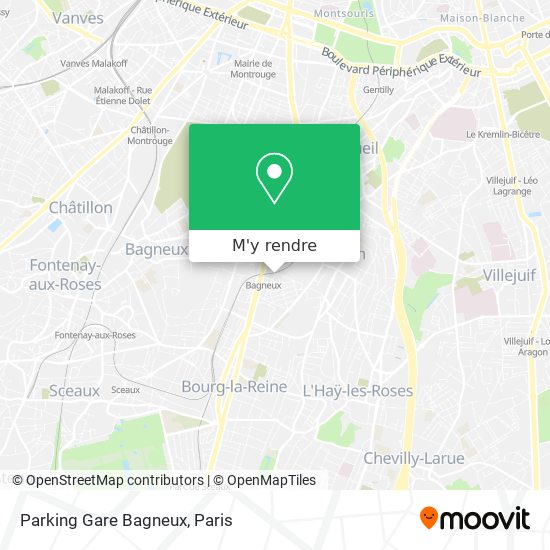 Parking Gare Bagneux plan