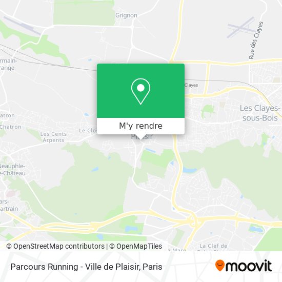 Parcours Running - Ville de Plaisir plan