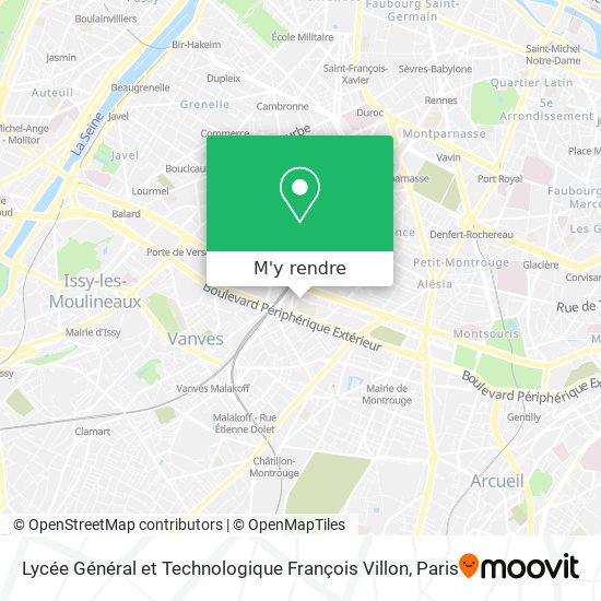 Lycée Général et Technologique François Villon plan