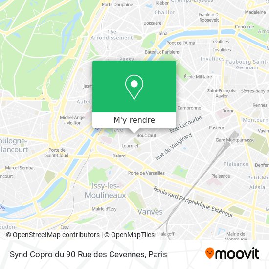 Synd Copro du 90 Rue des Cevennes plan