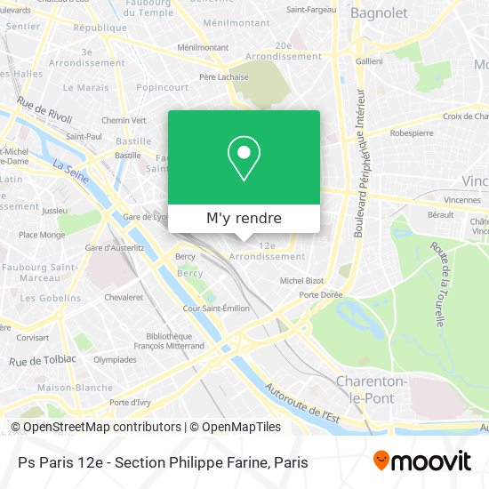 Ps Paris 12e - Section Philippe Farine plan
