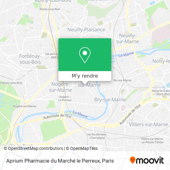 Aprium Pharmacie du Marché le Perreux plan