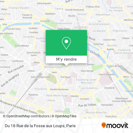 Du 18 Rue de la Fosse aux Loups plan