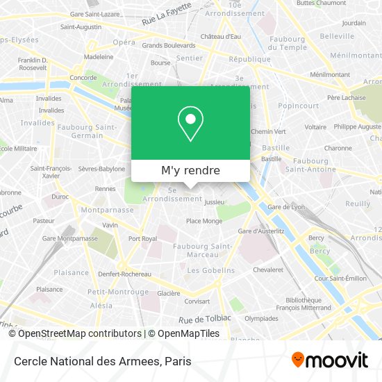 Cercle National des Armees plan