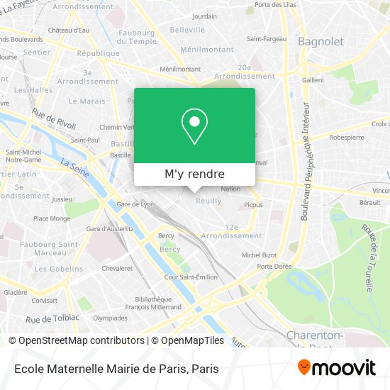 Ecole Maternelle Mairie de Paris plan
