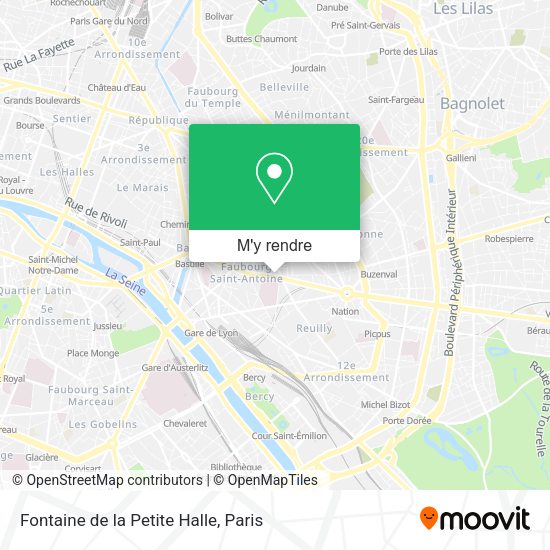 Fontaine de la Petite Halle plan