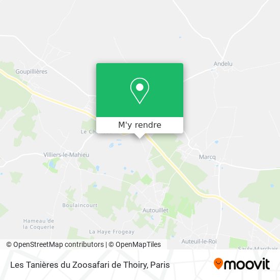 Les Tanières du Zoosafari de Thoiry plan