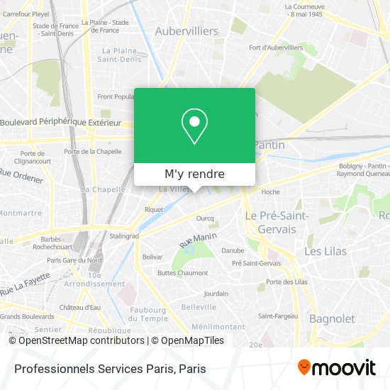 Professionnels Services Paris plan