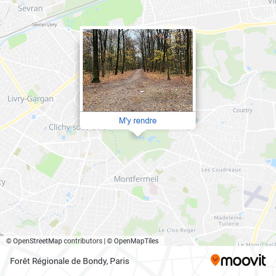 Forêt Régionale de Bondy plan