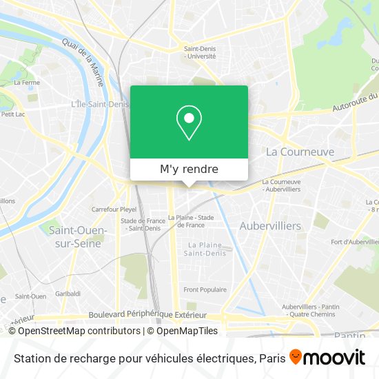 Station de recharge pour véhicules électriques plan