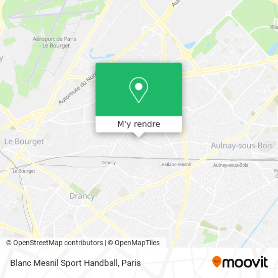 Blanc Mesnil Sport Handball plan