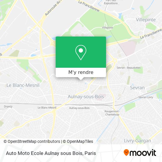 Auto Moto Ecole Aulnay sous Bois plan