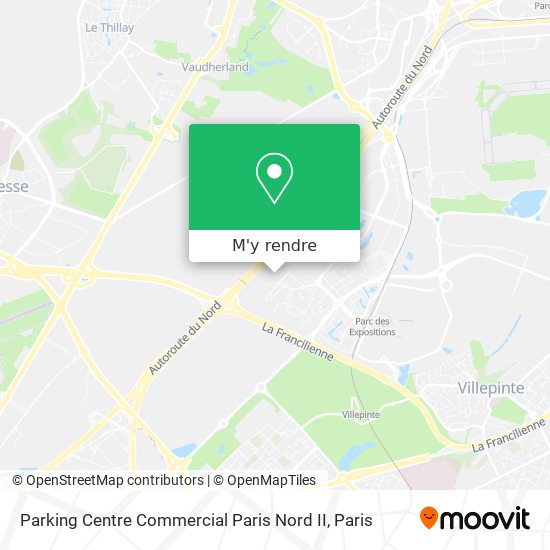 Parking Centre Commercial Paris Nord II plan