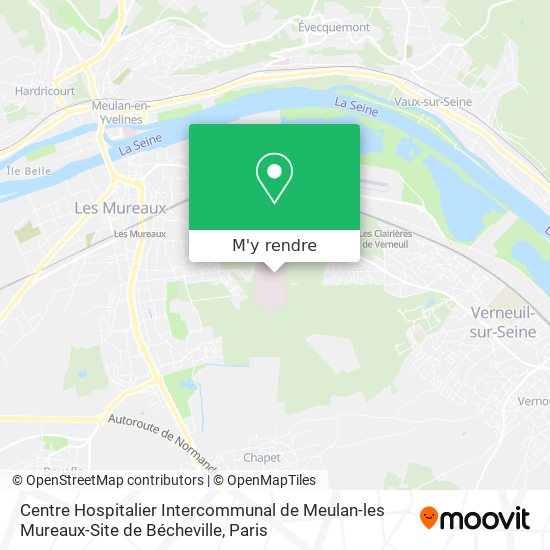 Centre Hospitalier Intercommunal de Meulan-les Mureaux-Site de Bécheville plan