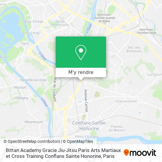 Bittan Academy Gracie Jiu-Jitsu Paris Arts Martiaux et Cross Training Conflans Sainte Honorine plan