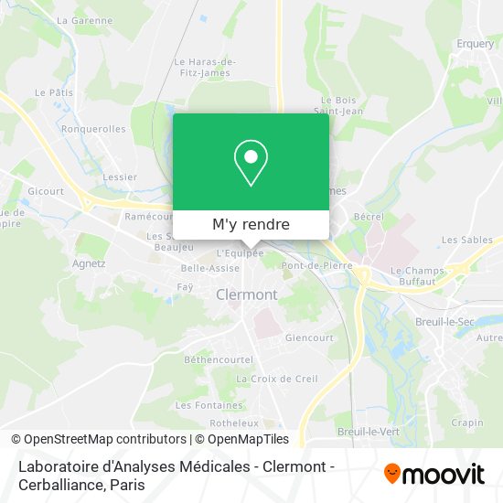 Laboratoire d'Analyses Médicales - Clermont - Cerballiance plan