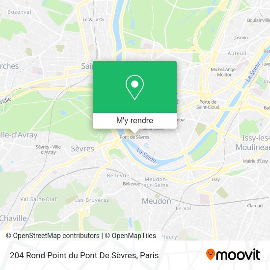 Comment aller à 204 Rond Point du Pont De Sèvres à BoulogneBillancourt en Métro, Bus, Train Comment aller à 204 Rond Point du Pont De Sèvres à BoulogneBillancourt en Métro, Bus, Train