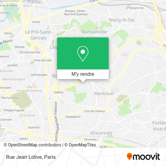 Rue Jean Lolive plan