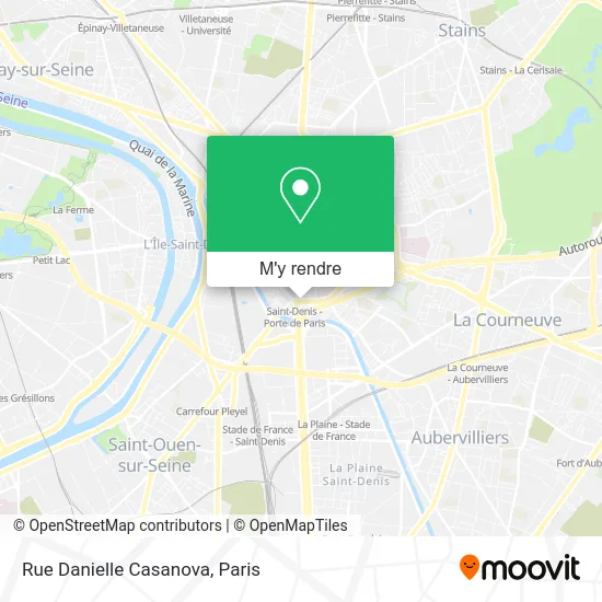 Rue Danielle Casanova plan