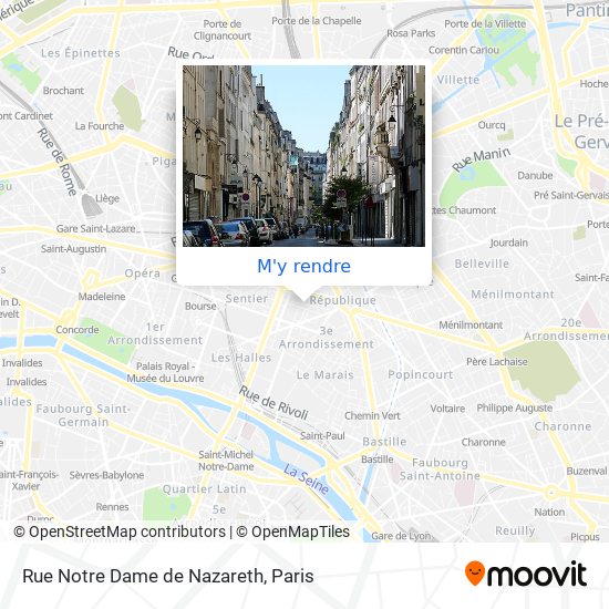 Rue Notre Dame de Nazareth plan