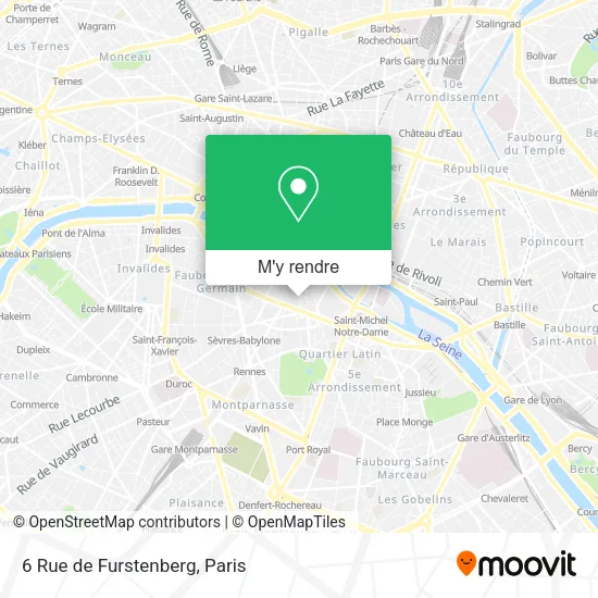 6 Rue de Furstenberg plan