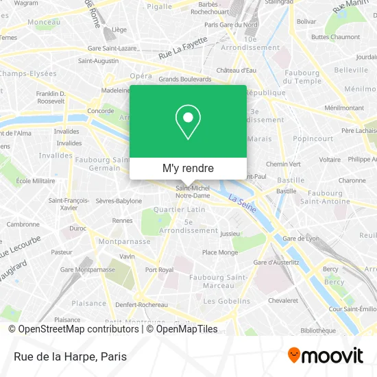 Rue de la Harpe plan