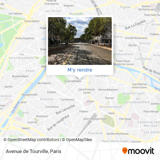 Avenue de Tourville plan