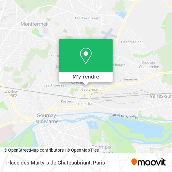 Place des Martyrs de Châteaubriant plan