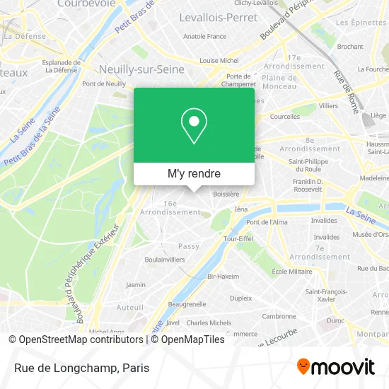 Rue de Longchamp plan