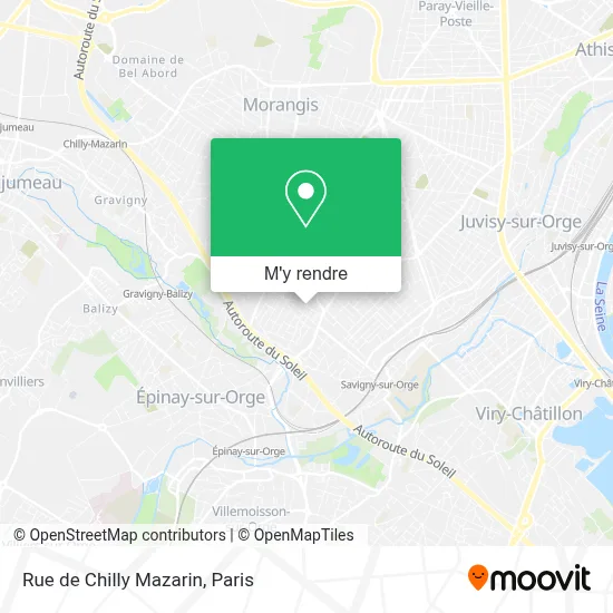 Rue de Chilly Mazarin plan