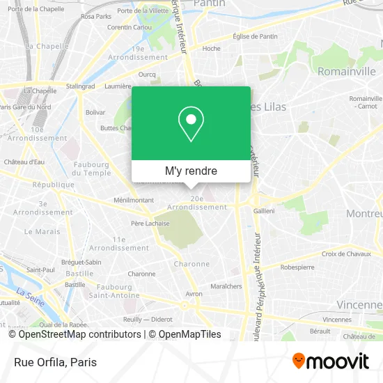 Rue Orfila plan