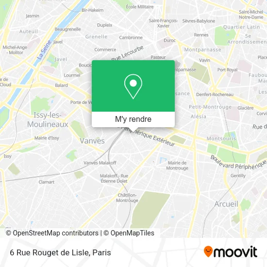 6 Rue Rouget de Lisle plan