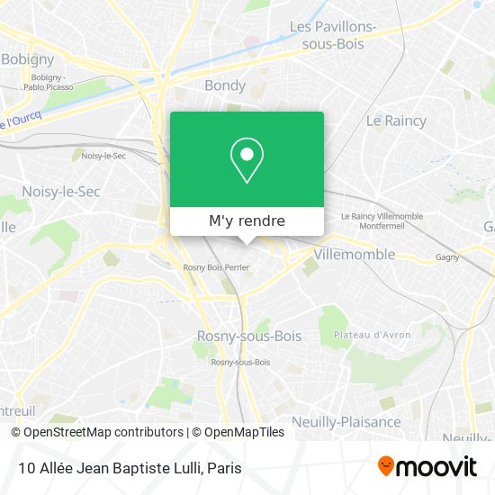 10 Allée Jean Baptiste Lulli plan