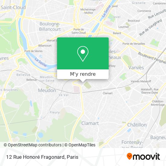 12 Rue Honoré Fragonard plan