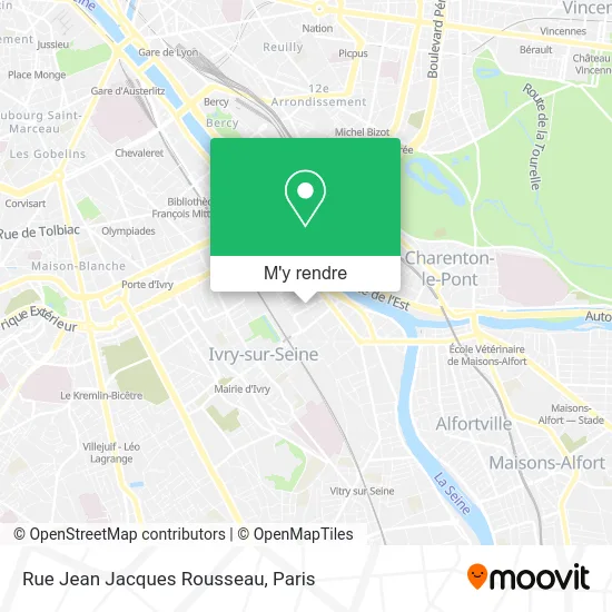 Rue Jean Jacques Rousseau plan