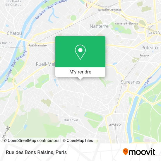 Rue des Bons Raisins plan