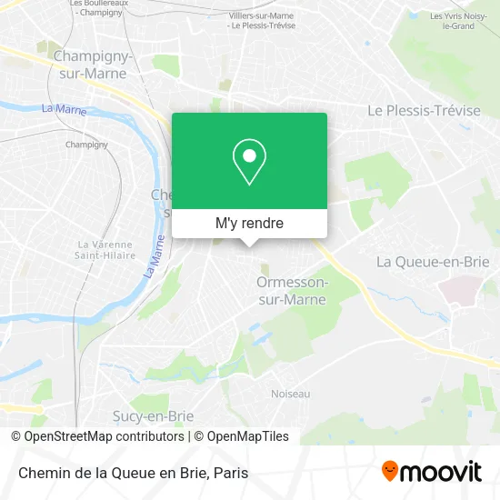 Chemin de la Queue en Brie plan